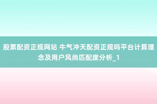 股票配资正规网站 牛气冲天配资正规吗平台计算理念及用户风尚匹配度分析_1